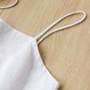Retro European & American Style French Cotton Linen Slip Dress – Breathable, Comfortable, Tie-Up Back, Sexy Summer Short Dress