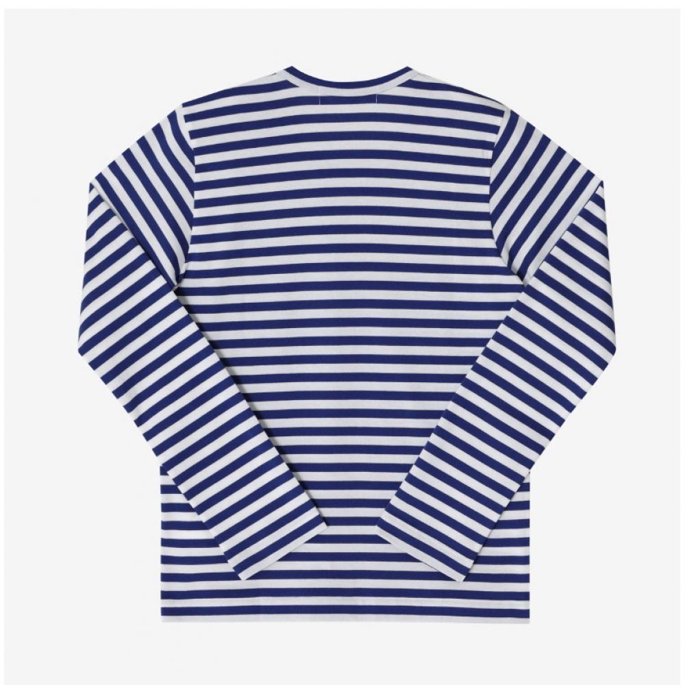 Comme Des Gar Ons Long Sleeve T shirT Red hearT sTripe Ax T164 051