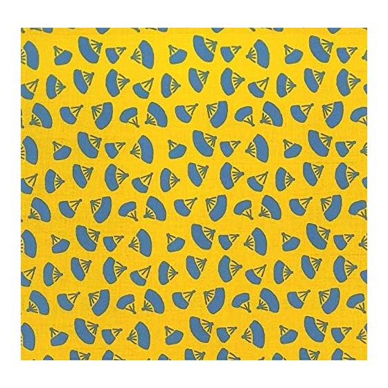 Yagi Sei Konomi "Ono-mi" Sensu (Fan) Dyed Tenugui Towel - Komon Pattern, Nordic Pop Style, Hand Towel, 100% Cotton, Made In Japan