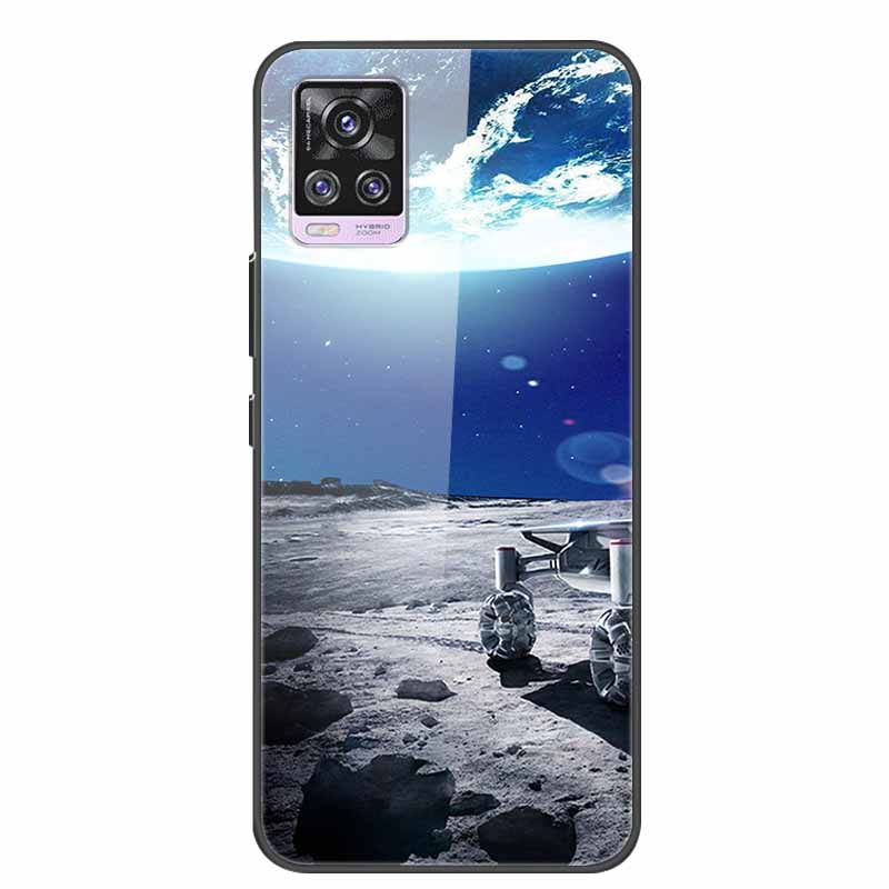 For Vivo V20 Pro Phone Case V 20 Pro Soft Bumper Tempered Glass Hard Back Covers Cases For Vivo V20 Pro Case 6.44" Coque Fundas