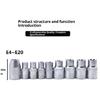 34Pcs 3/8Inch Drive Socket Set Screwdriver Bit Torxes Star Bit Socket Professional Car Repair Tool with Box