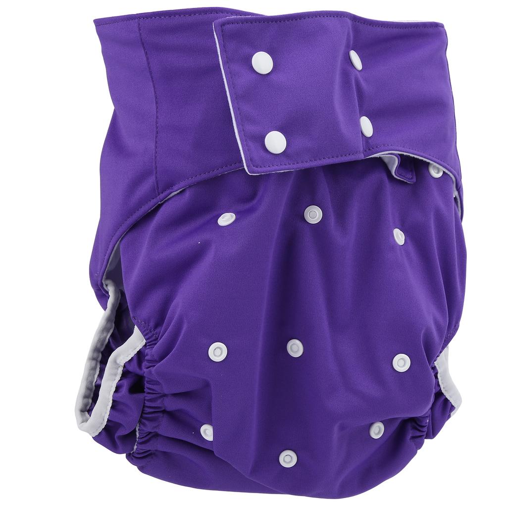Adult Cloth Diapers Anti Lkage Reusable ket Nappy for Elderly Disabled Incontinence(Purple )