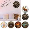 Acrylic Quiet Not Ticking Wall Clock Colorful Art Print Easy Mounting Perfect For Kitchen Living Space Decoration