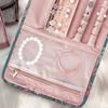 Personalized Small Jewelry Bag Convenient Jewellery Organizer with Dividers Elegant Earrings Necklaces Holder for Women
