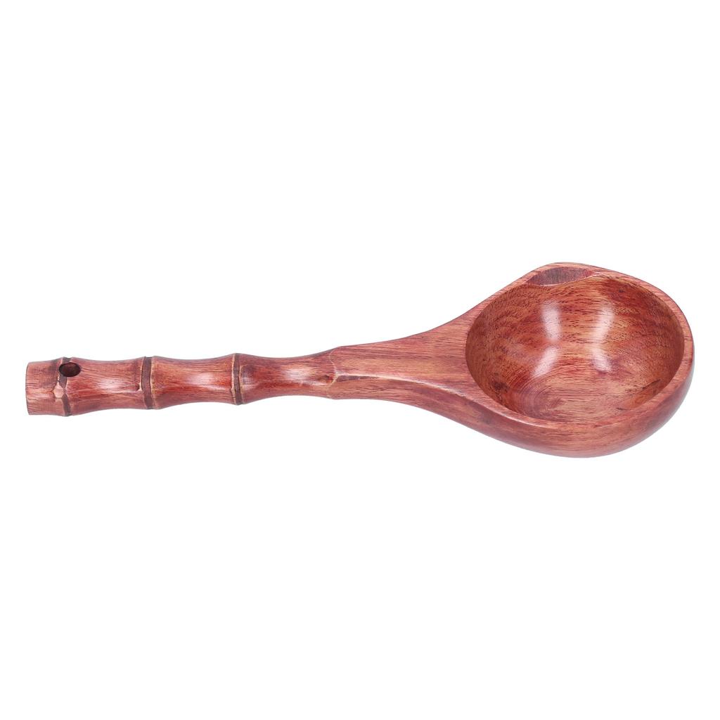 Wooden Soup Spoon WearResistant Porridge Spoon Tablespoon with Hanging Hole for Home Kitchen