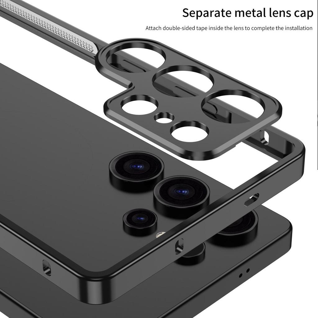 Samsung S25 Ultra Metal Frame Phone Case - Heat Dissipation, Bare Metal, Sea Horse Buckle Compatible with S24U
