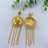 Indian 24K Gold Plated Big Necklace Earrings Jewelry Set For Women African Dubai Nigeria Bridal Wedding Party Gift Jewellery