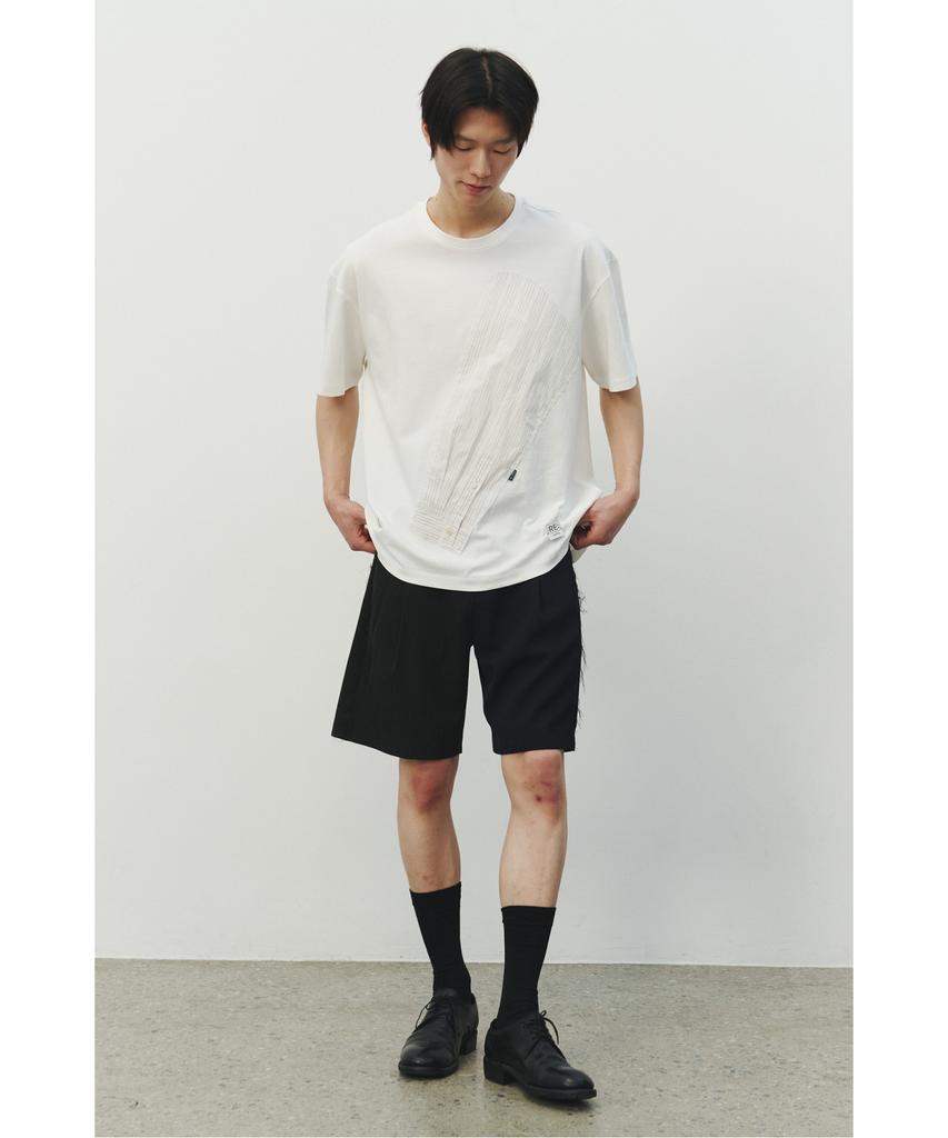 RECODE Sleeve Patch T-Shirt_Rktam25618Whx