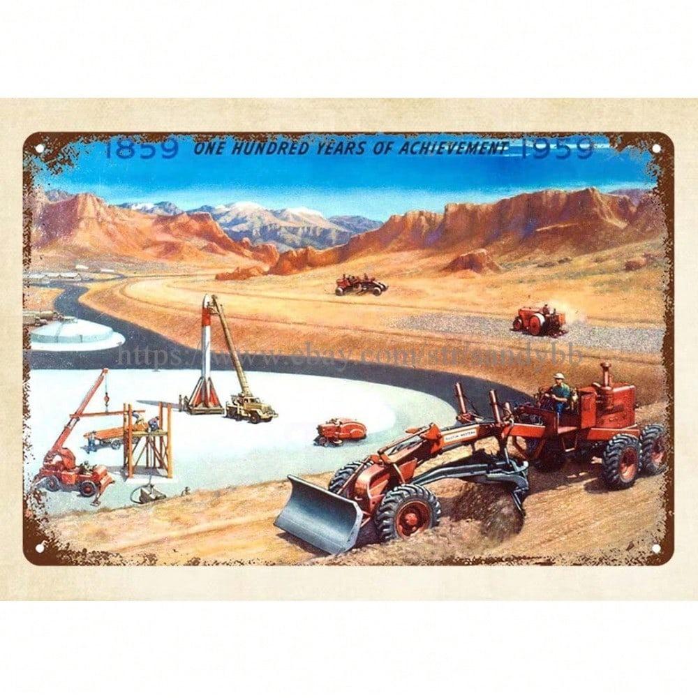 Vintage Metal Tin Sign 1959 Austin Western Retro Wall Art for Garage Bar Cave Home Decor