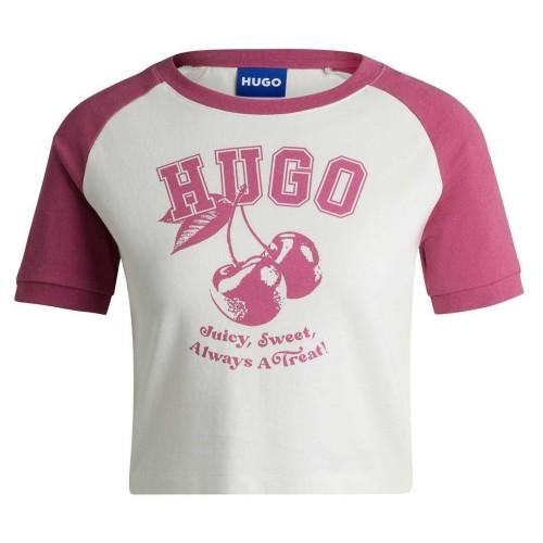 Hugo Womens/Ladies Crew Neck Short-Sleeved Crop T-Shirt