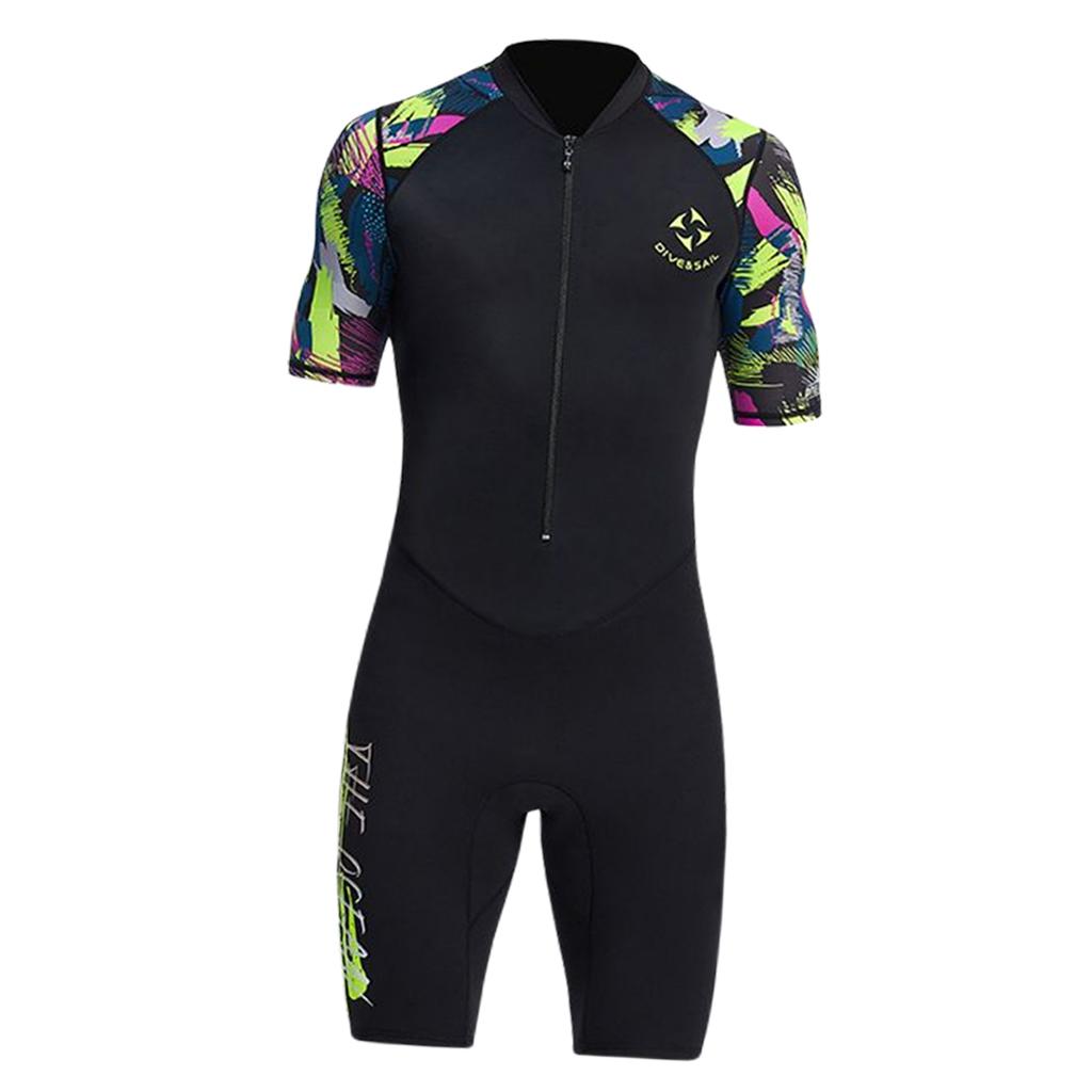 Neoprenanzug 1,5 mm Tauchanzug UV-Schutz Warmhalten Shorty für Tauchen Surfen Speerfischen Sport Badeanzug