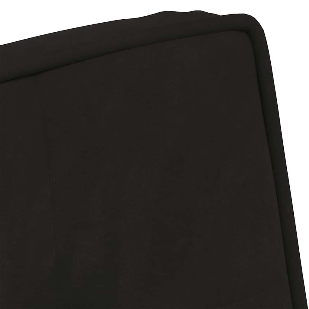 Black Velvet Relaxation Armchair with Footstool