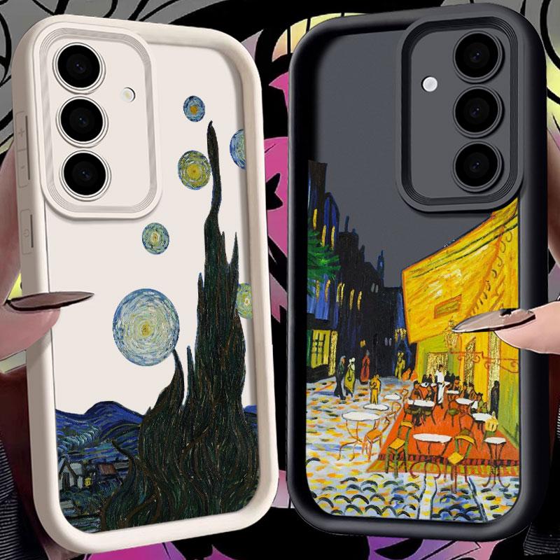 Van Gogh Oil Painting Sunflower Starry Sky Phone Case For Samsung S26 S25 S24 S23 S21 Ultra For Galaxy S25 S24 FE S26 Plus Cover