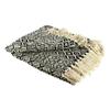 Ethnic Bed Cover 120X150 Cm Black And White Fringe