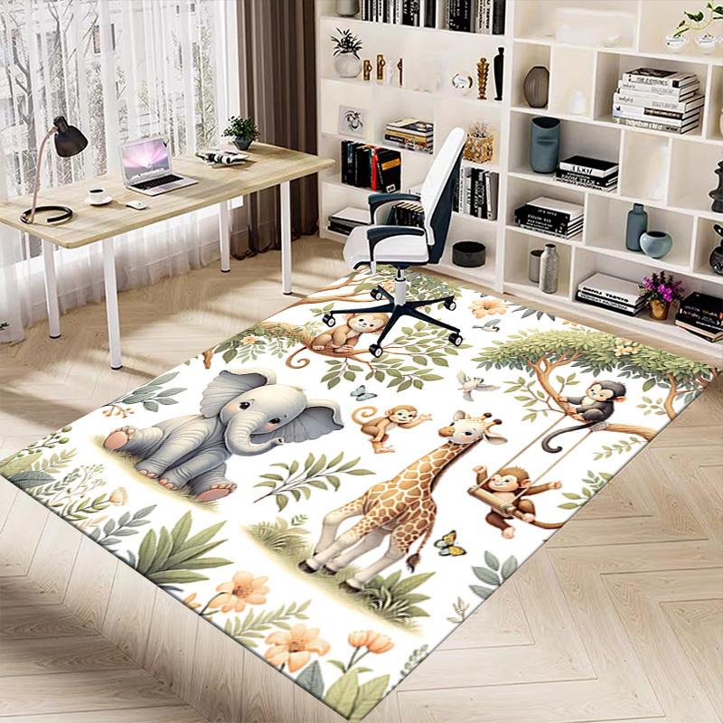 1PC elephant giraffe Extra Large Non-Slip Floor carpet, Office, family, bedroom, Studio - Large Area RugJ0360
