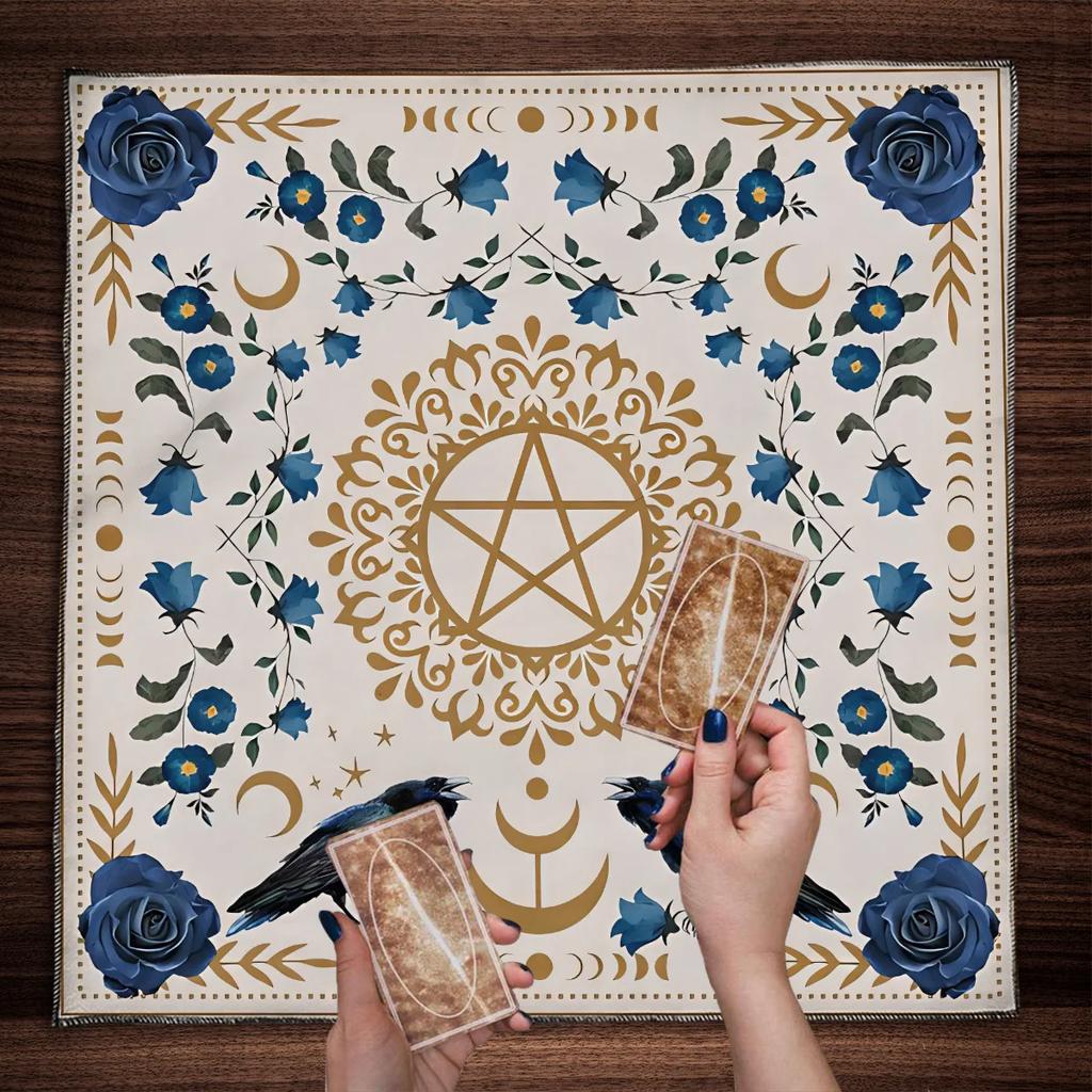 Altar Cloth Tarot Table Cover Starry Twelve Constellations Love Career Oracle Card Tablecloth Moon Tarot Table Cloth Divination