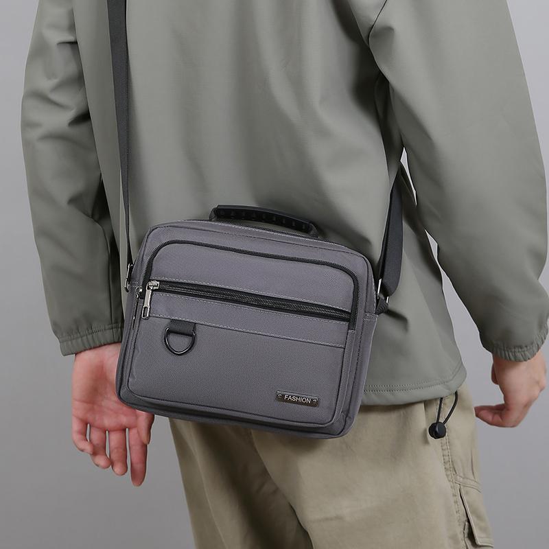 Pánská protikrádežová business taška přes rameno - Odolný kancelářský kufřík s více kapsami na zip