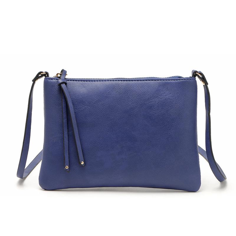 Vintage Slim Thin Women Leather Messenger Bag Envelope Crossbody Bag for Ladies Shoulder Bag Handbag Purses Hand Bag