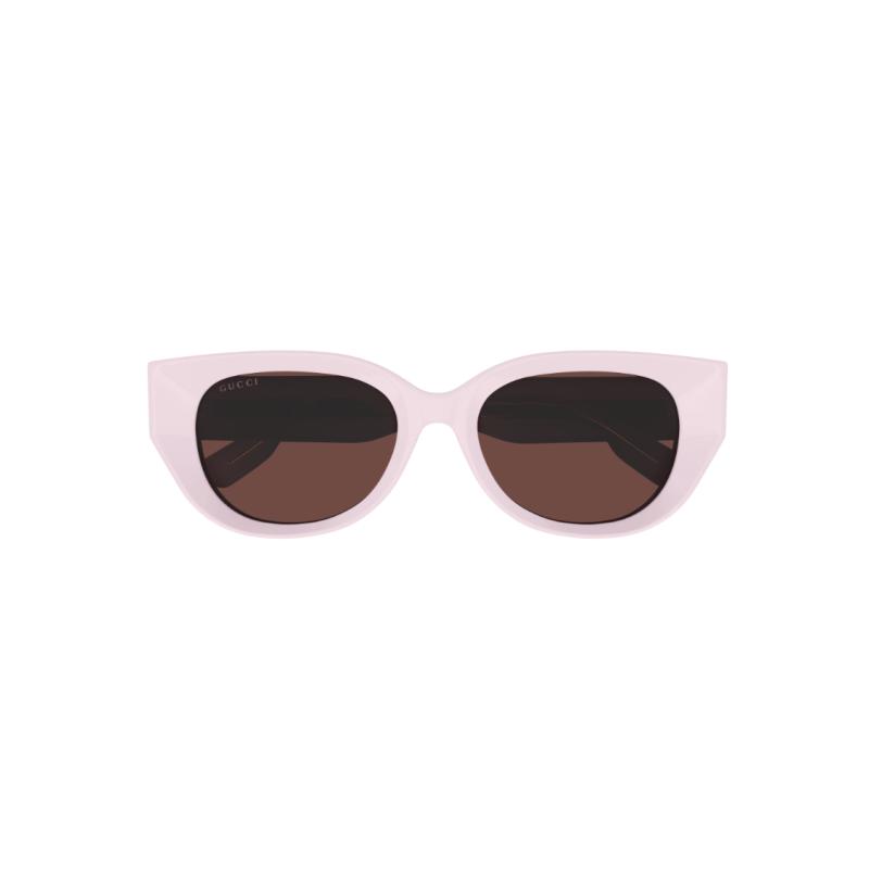 Gucci Logo Irregular Sunglasses Men's Pink