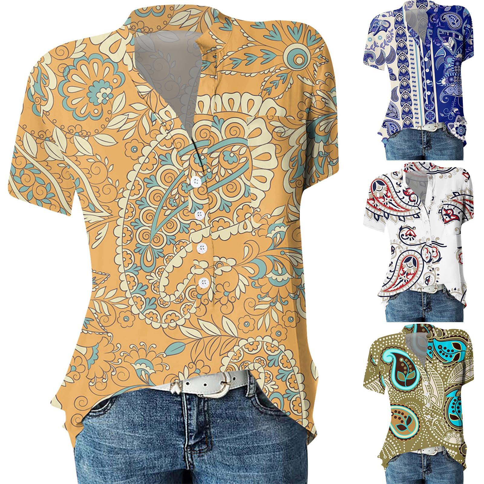 

(Почему я) Женские модные повседневные топы с принтом, рубашки с короткими рукавами, пуловеры, футболки