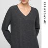 ELLASSAY Women's Cashmere Relaxed Fit V-Neck Knit Dress