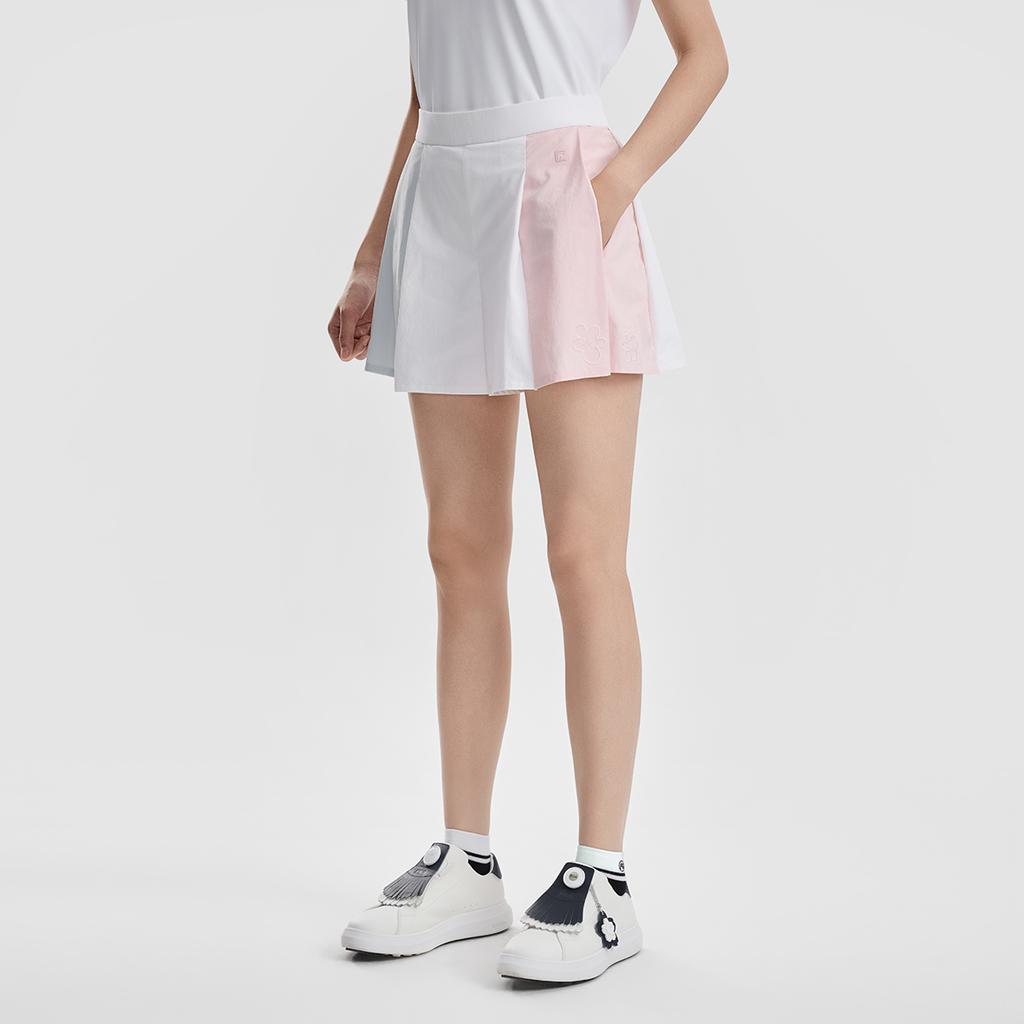 Fila Golf Series Fashion Simple Trendy Color Block Sports Comfortable Loose Woven Casual Shorts Women Shorts Jade-White A11W625816FWT