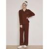 Lunaluz Women S Long Sleeve Half Collar Two Piece pajamaS