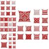 Luxurious Red Geometry Pattern Cushion Cover For Stylish Home And Office Decor