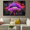 Graffiti di Strada Labbra Pop Art Pittura su Tela Poster Astratti sull'Amore e Stampa Soggiorno Decorazione Domestica Arte Immagini da Parete