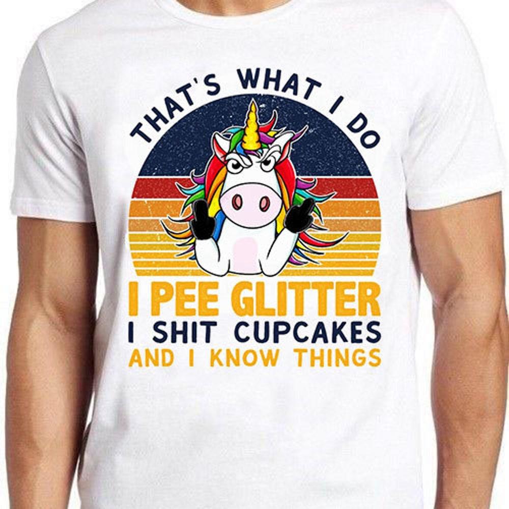 

Футболка из 100% хлопка плотностью 230 г/м2 с надписью «Вот что я делаю, писаю, блестки, кексы, я знаю вещи», «Единорог, лошадь, Пью-Пью, Мадафакас», забавная пародия, мем, подарочная футболка TS XS белый