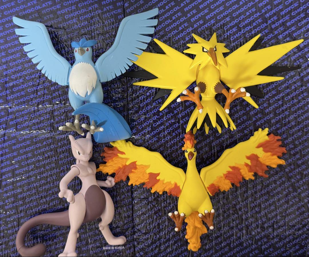 

[USED] Pokemon Figures Moncolle EX Fire, Thunder, Articuno, Mewtwo