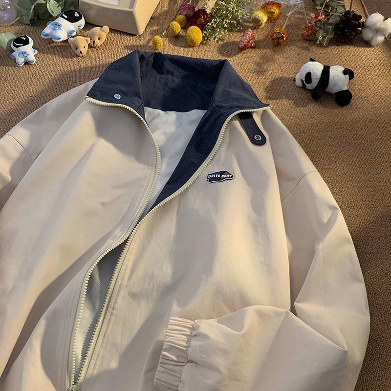 

Мужская куртка темно-синего цвета, весенне-осенняя, в стиле ретро, с воротником-стойкой, рабочая куртка, куртка-бомбер, бейсбольная форма 4XL