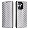 For Blackview Color 8 Magnetic Closure Phone Case Rhombus Imprinted Wallet Card Holder Cover