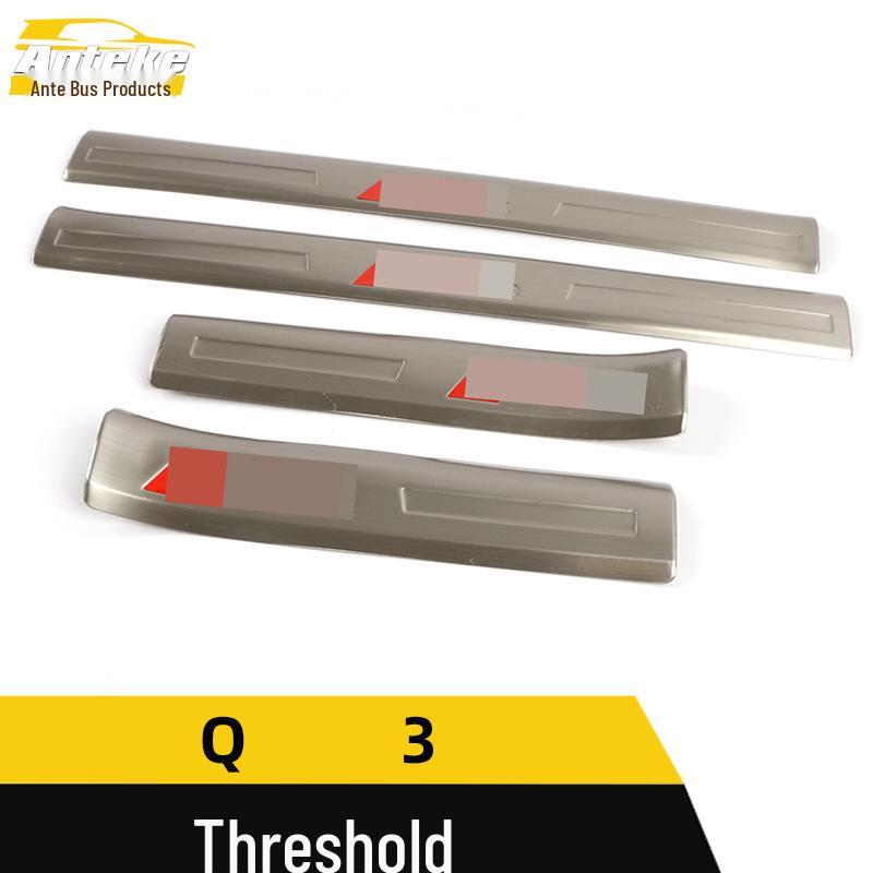 Stainless Steel Q3 Threshold Anti-Scratch Welcome Pedal Scuff Strip