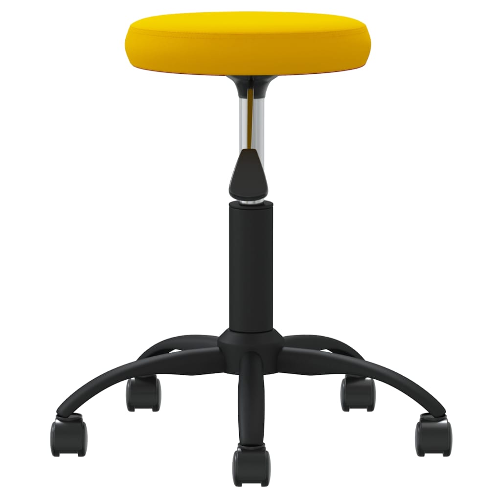Office Chair Swivel Mustard Yellow Velvet