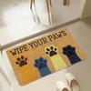 Black Cat Carpet Welcome Mat Hi Bye Cute Cartoon Nonslip Area Doormat Soft Mat Live Room Rug Bedroom Outdoor Carpet Home Decor