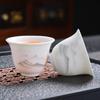 Ink suet jade kung fu tea set cover bowl travel set portable travel tea set portable outdoor tea