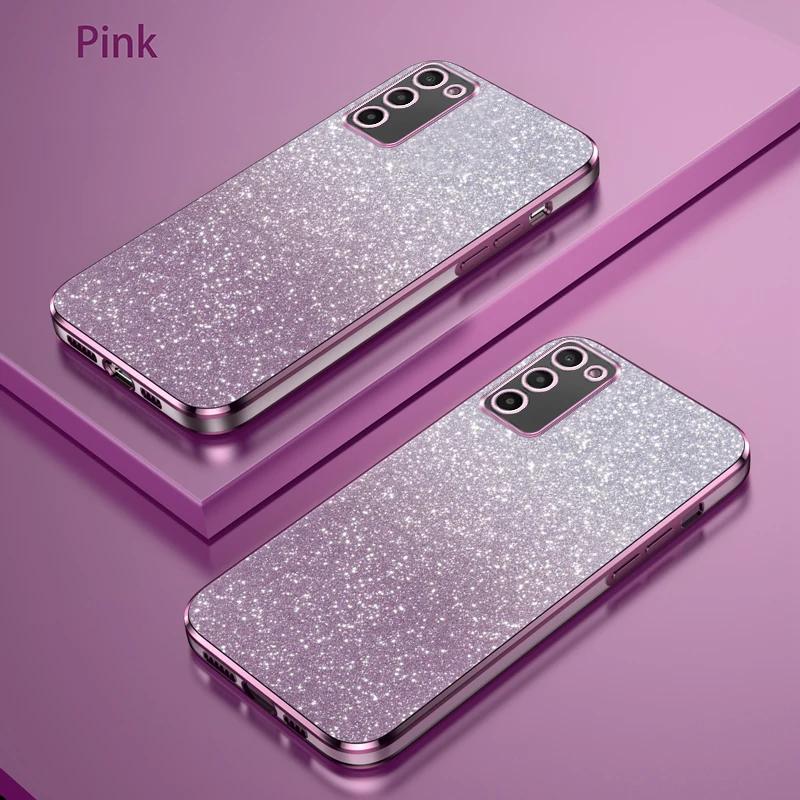 Silikonové pouzdro lesklé Glitter Plating pro Samsung Galaxy A05S A02S A03S A03 A04 A04E A04S A05 A 05 04 03 02 Soft Back Coque Coque
