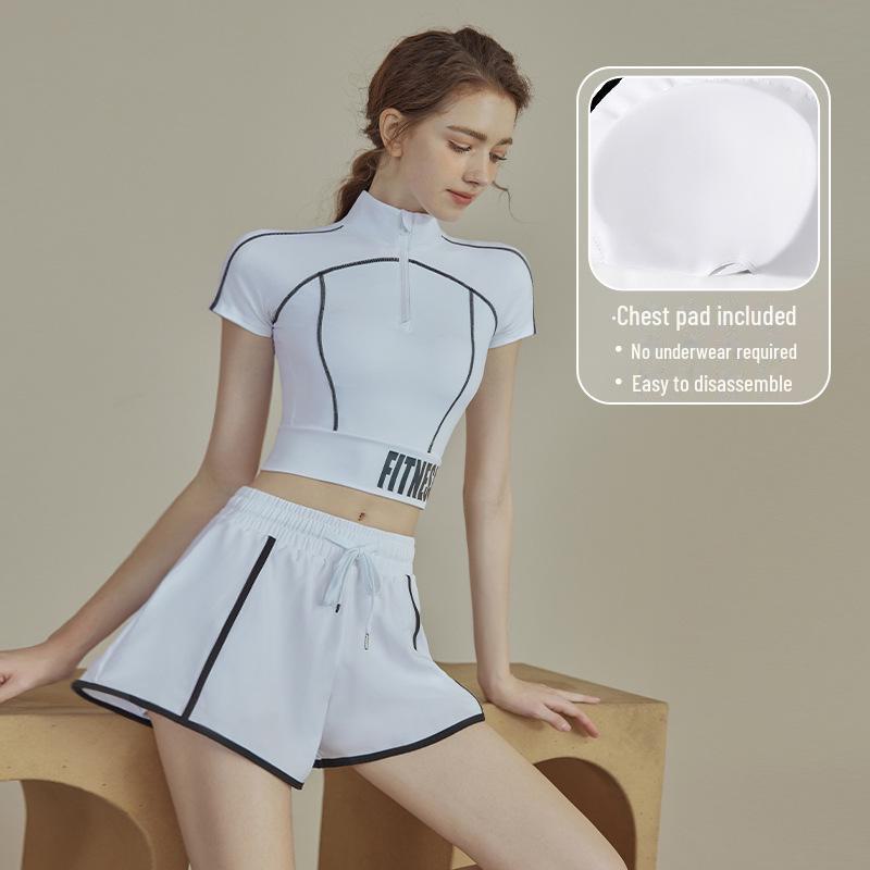 

Женские летние топы для йоги и бега с коротким рукавом для фитнеса 2025 года M