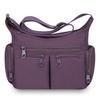 Wasserdichte Nylon-Crossbody-Tasche für Damen Mehrere Taschen Schulter-Handtasche mit Reißverschluss