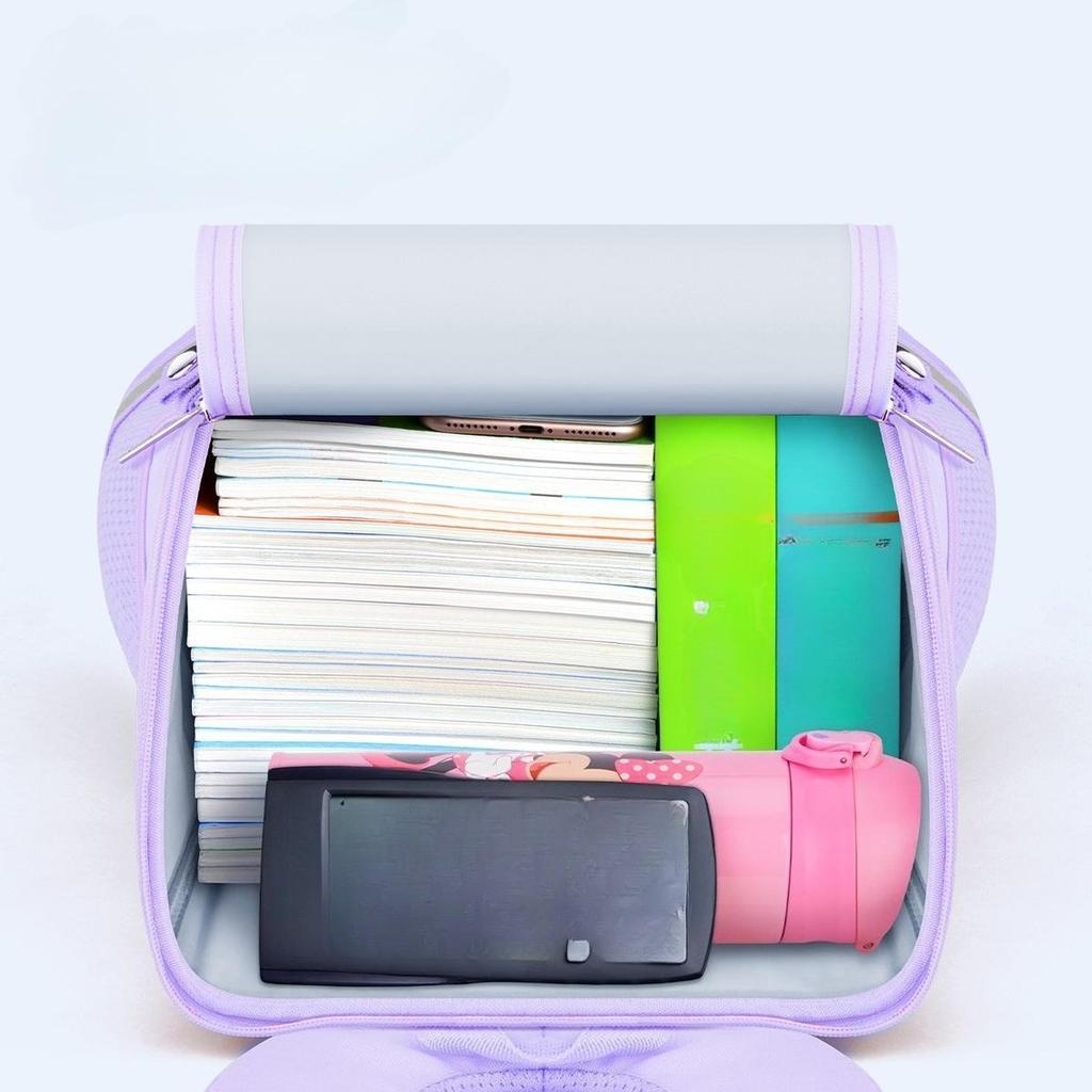 Primary School Girls' Backpack, Lightweight and Burden-reducing, Waterproof, Large Capacity, Spine-protecting, Double-strap Backpack, Macaron Color