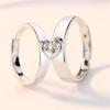 S/Set Copper Plated Crown Square Couple Rings For Women Men Punk Forever Endless Love Wedding Ring Valentine'S Day Jewelry
