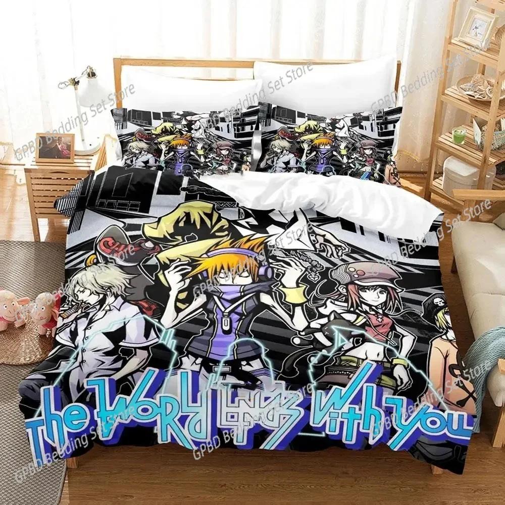 3D Print Neku Sakuraba World Ends Bedding Set Bedroom Soft Modern Bedspreads Comefortable Duvet Cover Quilt Cover And Pillowcase