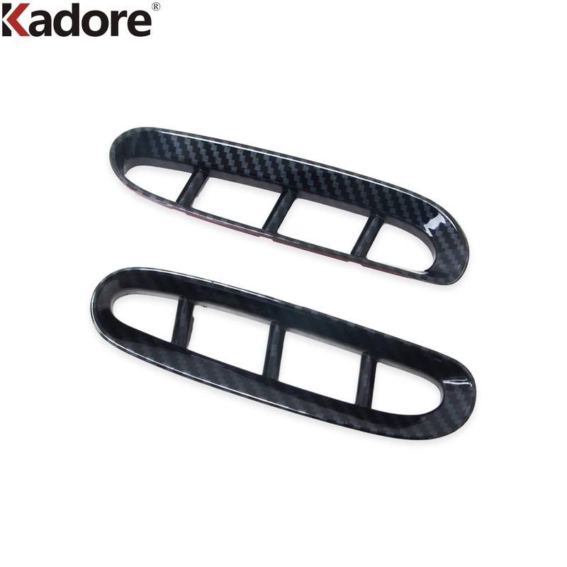 For Honda HR-V  2024 ZR-V   2024 Carbon Fiber Car Front Fog Light Lamp Cover Trim Air Flow Vent Frame Accessories
