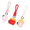 Funny Ice Cream Pendant French Fries Car Key Ring Fashion Coffee Cup Shape Keychain  Bag Key Decor