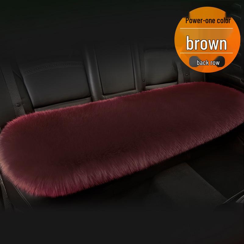 Plush Winter Car Seat Cushion - Furry Single Piece for Rear Seat Comfort