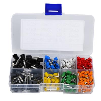 400 Pcs Crimp Terminal Tin Plated Copper with PVC Insulator Pin End Terminal Kit  Less Than Br More Than