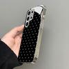 Black and white wavelet dot glass phone case suitable for Samsung Galaxy S26 S25 S24 S23 S22 S20 FE/Ultra/Plus5G anti drop