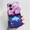 Casing For ZTE Blade A34 / A54 4G Phone Case Shell Aesthetic Cute Cat Astronaut Soft TPU Silicone Black Protective Cover Bumper