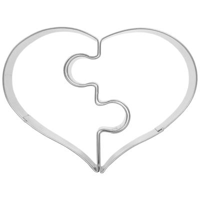 Elegant Heart Cookie Molds Stainless Steel Biscuits Moulds Baking Accessories Creative Valentines Day Cake Bakewares